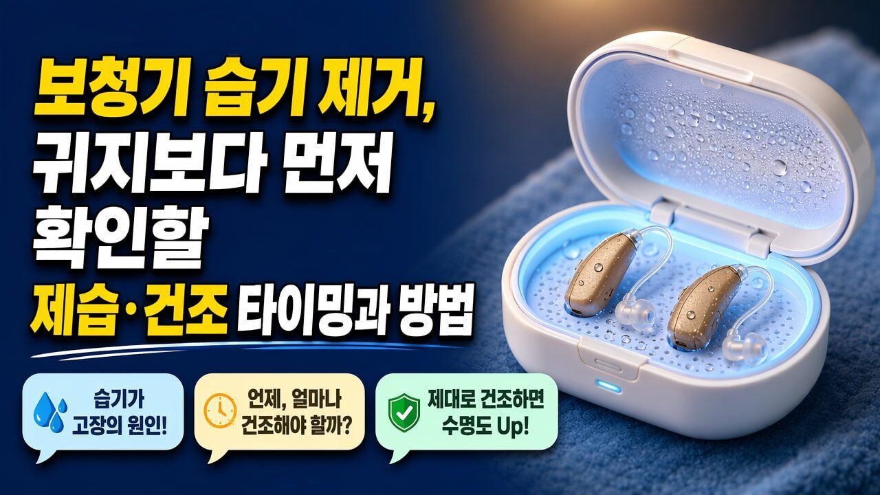 보청기 습기 제거, 귀지보다 먼저 확인할 제습·건조 타이밍과 방법