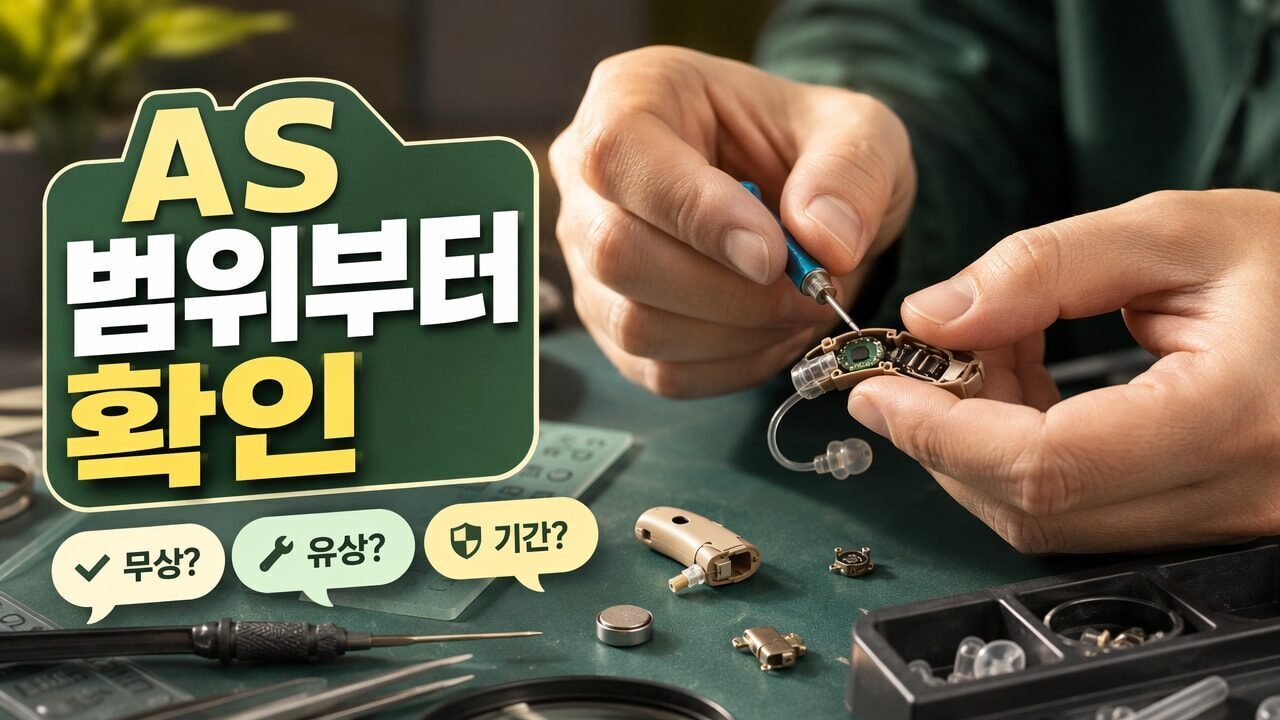 보청기 수리 맡기기 전 확인할 것, 비용보다 중요한 부품·교체 기준과 AS 범위 체크리스트 5가지