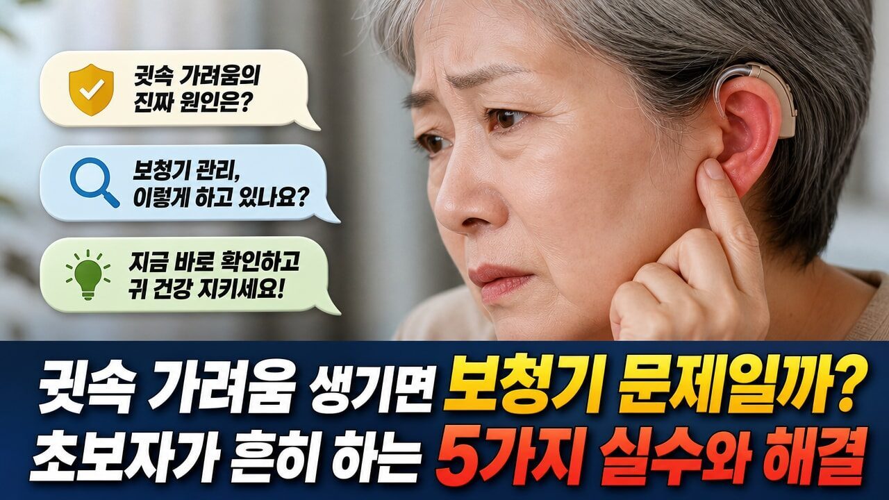 귓속 가려움 생기면 보청기 문제일까? 초보자가 흔히 하는 5가지 실수와 해결