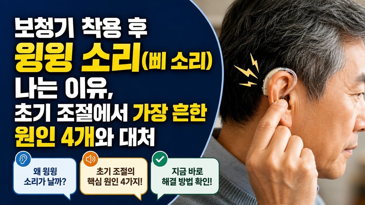 보청기 착용 후 윙윙 소리(삐 소리) 나는 이유, 초기 조절에서 가장 흔한 원인 4개와 대처