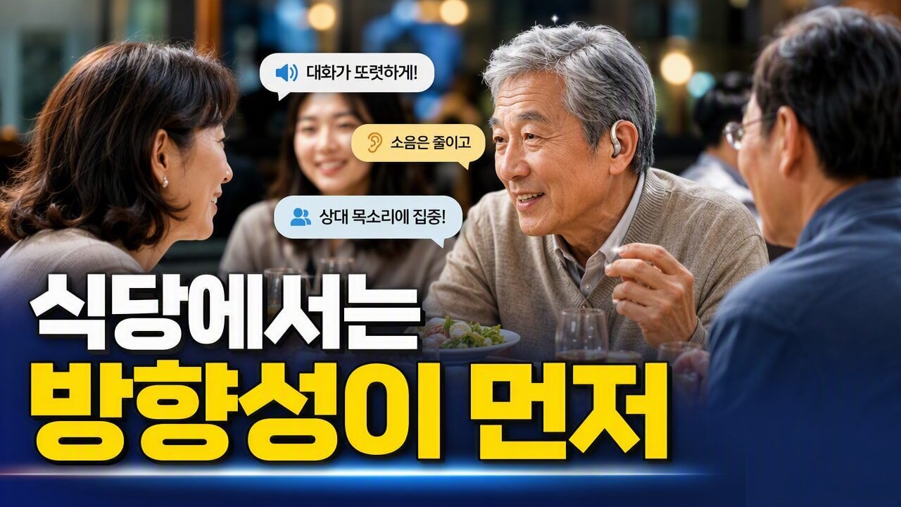 보청기 식당에서 말소리가 묻힐 때, 소음 억제보다 먼저 조절할 방향성 설정