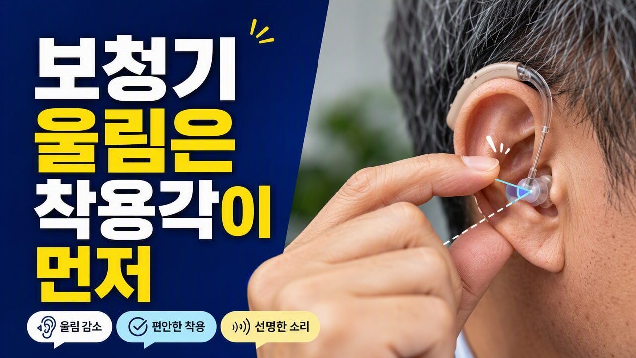 보청기 소리가 울리거나 두툼하게 들릴 때, 착용각·이어팁 위치부터 확인하는 6단계