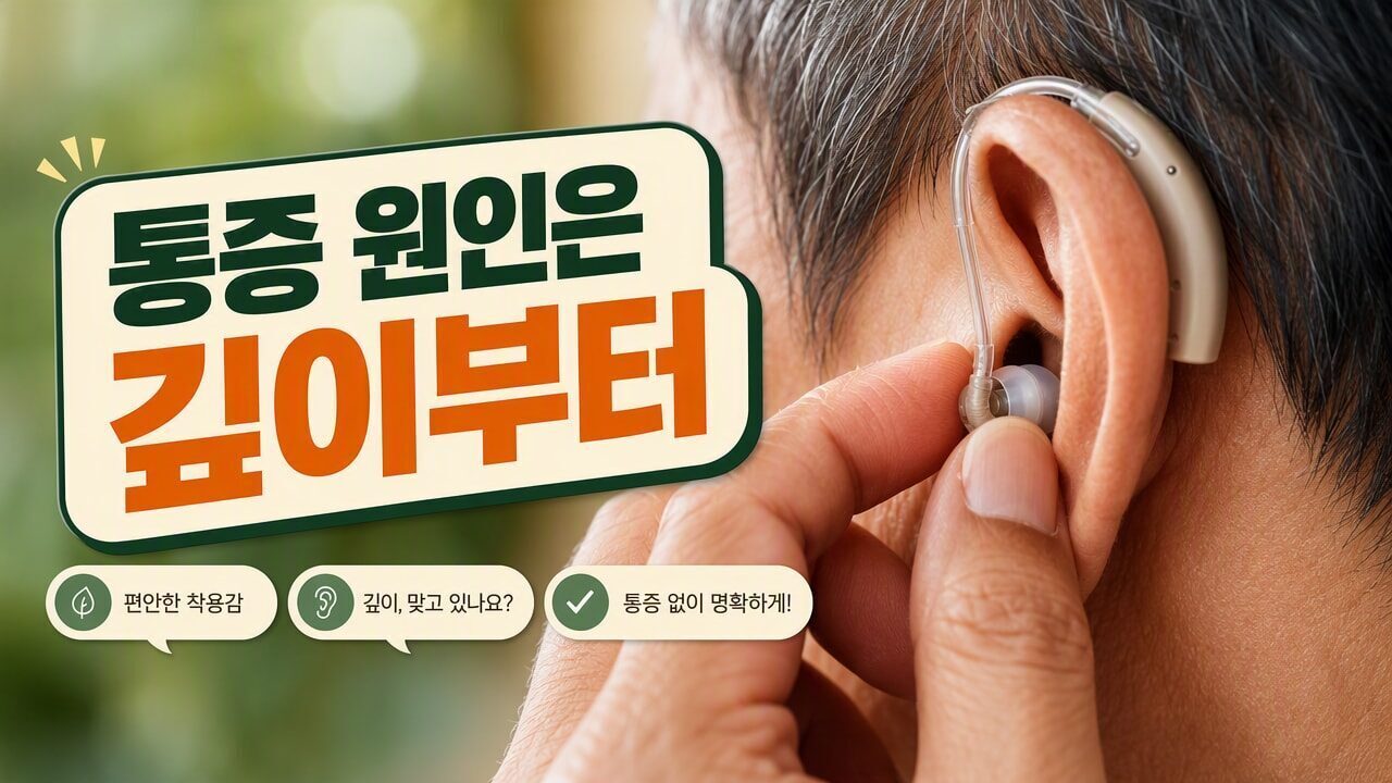 보청기 착용 후 귀 통증이 계속될 때, 조절 예약 전에 확인할 착용깊이·압력 포인트