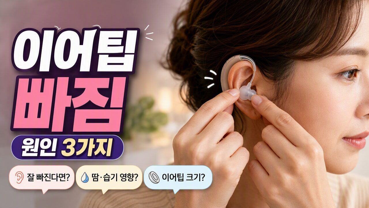 보청기 착용했는데 이어팁이 자꾸 빠질 때 점검 순서, 크기·통기·삽입 깊이 중 뭐가 원인일까?
