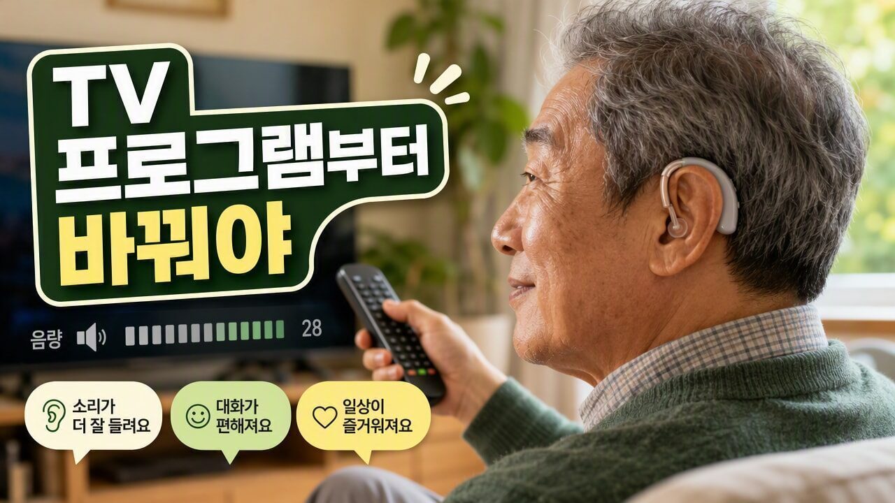 보청기 착용 후 TV 소리가 답답하게 들릴 때, 연결 방식보다 먼저 맞춰볼 설정 기준 5개